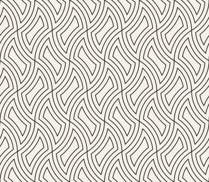 Vector seamless pattern. Modern stylish abstract texture. Crossing thin lines. イラスト素材