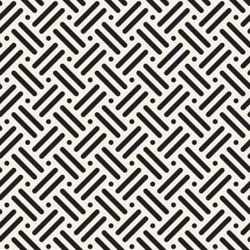 Vector seamless pattern. Modern stylish abstract texture. Crossing rounded lines Stock Illustration