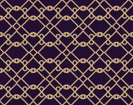 Vector seamless pattern. Modern stylish texture. Geometric linear ornament. Stock Illustration