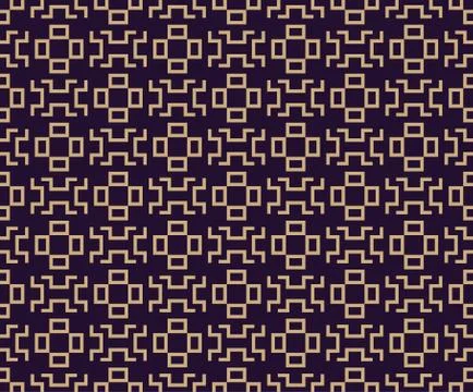Vector seamless pattern. Modern stylish texture. Geometric linear ornament. Illustrazione stock