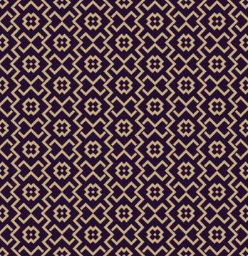 Vector seamless pattern. Modern stylish texture. Geometric linear ornament. Stock Illustration