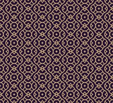 Vector seamless pattern. Modern stylish texture. Geometric linear ornament. 库存插图