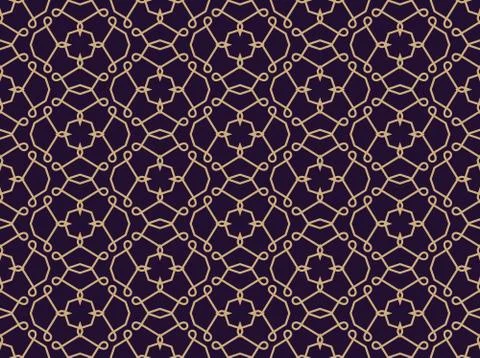 Vector seamless pattern. Modern stylish texture. Geometric linear ornament. Illustrazione stock