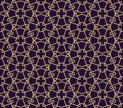 Vector seamless pattern. Modern stylish texture. Geometric linear ornament. Illustrazione stock