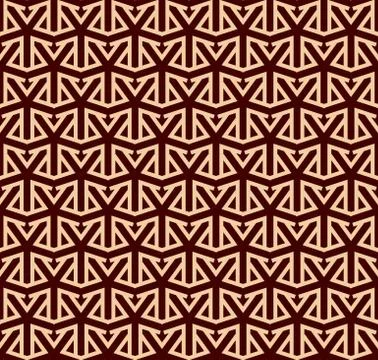 Vector seamless pattern. Modern stylish texture. Repeating linear ornament イラスト素材
