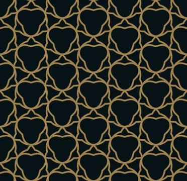 Vector seamless pattern. Modern stylish texture. Geometric linear ornament. Illustrazione stock