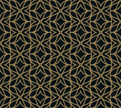Vector seamless pattern. Modern stylish texture. Geometric linear ornament. Stock Illustration