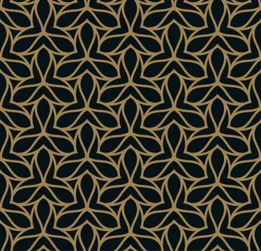 Vector seamless pattern. Modern stylish texture. Geometric linear ornament. Stock Illustration