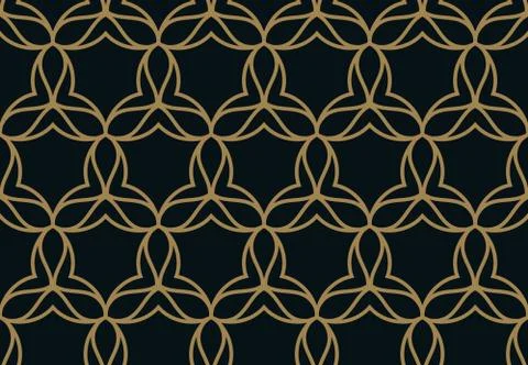Vector seamless pattern. Modern stylish texture. Geometric linear ornament. Stock Illustration