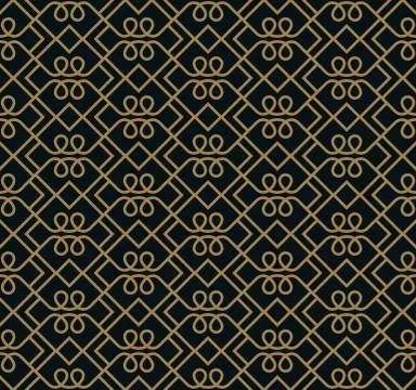 Vector seamless pattern. Modern stylish texture. Geometric linear ornament. Stockillustratie