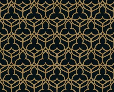 Vector seamless pattern. Modern stylish texture. Geometric linear ornament. 스톡 일러스트