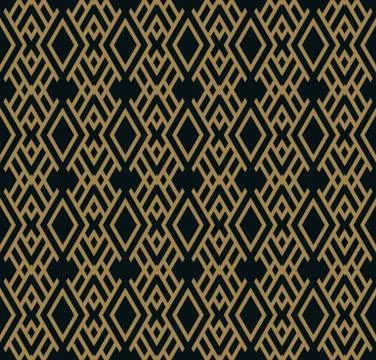 Vector seamless pattern. Modern stylish texture. Geometric striped ornament. Illustrazione stock