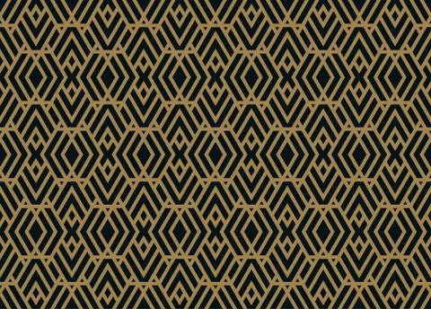 Vector seamless pattern. Modern stylish texture. Geometric striped ornament. Illustrazione stock