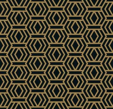 Vector seamless pattern. Modern stylish texture. Geometric striped ornament. 库存插图