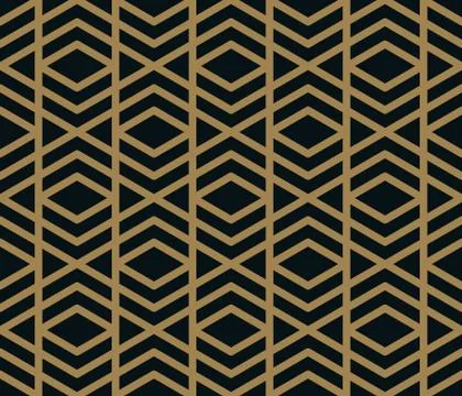 Vector seamless pattern. Modern stylish texture. Geometric striped ornament. Illustrazione stock