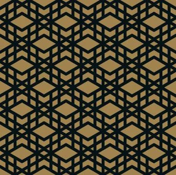Vector seamless pattern. Modern stylish texture. Geometric striped ornament. 스톡 일러스트