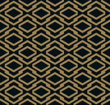 Vector seamless pattern. Modern stylish texture. Geometric striped ornament. Illustrazione stock