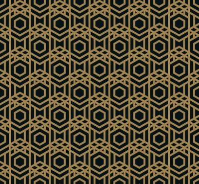 Vector seamless pattern. Modern stylish texture. Geometric striped ornament. イラスト素材