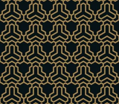 Vector seamless pattern. Modern stylish texture. Geometric striped ornament. 스톡 일러스트