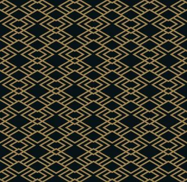 Vector seamless pattern. Modern stylish texture. Geometric striped ornament. Illustrazione stock