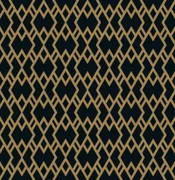 Vector seamless pattern. Modern stylish texture. Geometric striped ornament. 库存插图