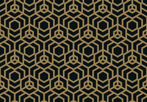 Vector seamless pattern. Modern stylish texture. Geometric striped ornament. 스톡 일러스트
