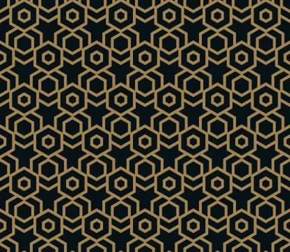 Vector seamless pattern. Modern stylish texture. Geometric striped ornament. Stock Illustration