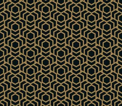 Vector seamless pattern. Modern stylish texture. Geometric striped ornament. Stock Illustration