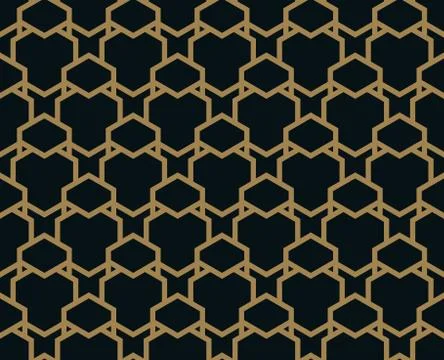 Vector seamless pattern. Modern stylish texture. Geometric striped ornament. Stock Illustration