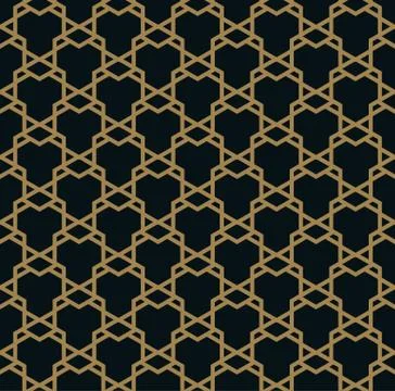 Vector seamless pattern. Modern stylish texture. Geometric striped ornament. Stock Illustration