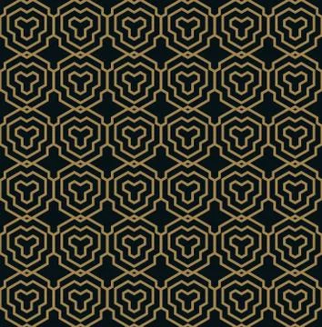 Vector seamless pattern. Modern stylish texture. Geometric linear ornament. Illustrazione stock