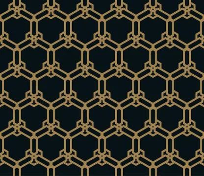 Vector seamless pattern. Modern stylish texture. Geometric striped ornament. 库存插图