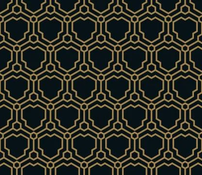 Vector seamless pattern. Modern stylish texture. Geometric linear ornament. Stockillustratie