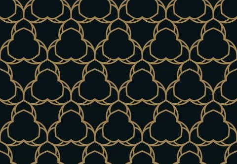 Vector seamless pattern. Modern stylish texture. Geometric linear ornament. Illustrazione stock