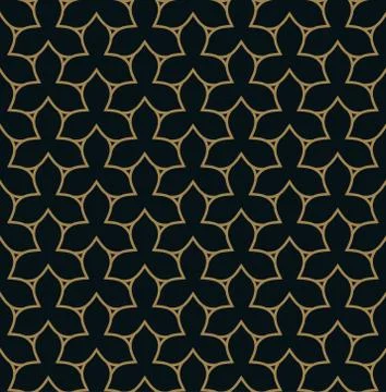 Vector seamless pattern. Modern stylish texture. Geometric linear ornament. Stock Illustration