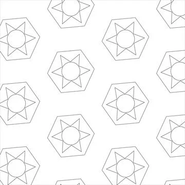 Vector seamless pattern. Modern stylish texture. Monochrome line art. Stock Illustration