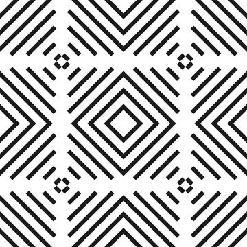 Vector seamless pattern. Modern stylish texture. Hipster monochrome print. .. Stock Illustration