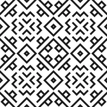 Vector seamless pattern. Modern stylish texture. Hipster monochrome print. .. Stock Illustration