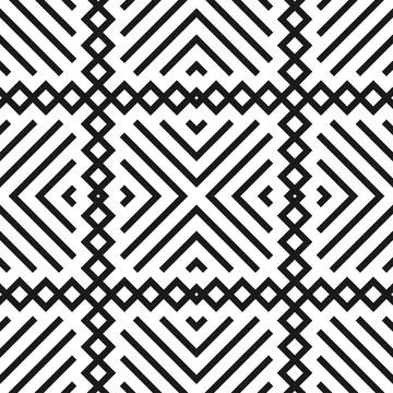Vector seamless pattern. Modern stylish texture. Hipster monochrome print. .. Stock Illustration