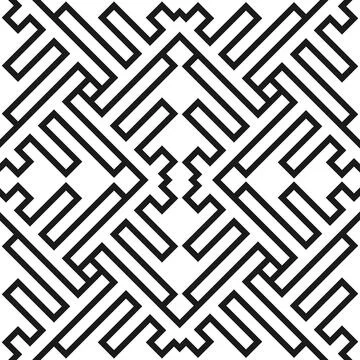 Vector seamless pattern. Modern stylish texture. Hipster monochrome print. .. Stock Illustration