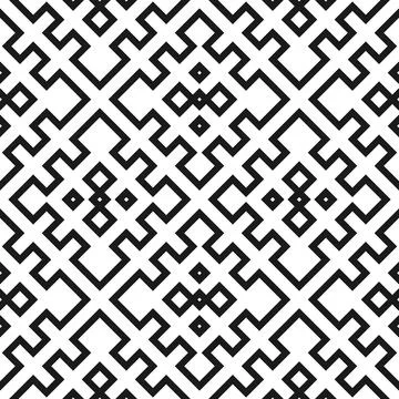 Vector seamless pattern. Modern stylish texture. Hipster monochrome print. .. Illustrazione stock
