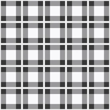 Vector seamless pattern. Monochrome checkered tartan plaid design Stock Illustration