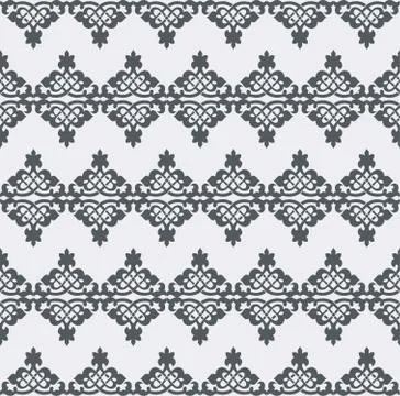 Vector seamless pattern. Monochrome graphic design Stock Illustration
