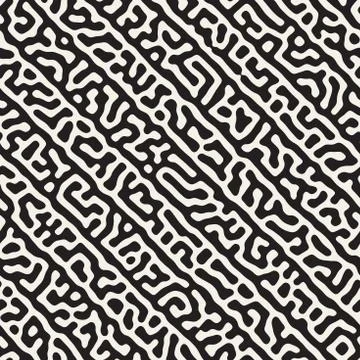 Vector seamless pattern. Monochrome organic shapes texture. Abstract rounded 스톡 일러스트
