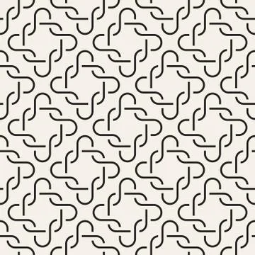 Vector seamless pattern. Monochrome wavy stripes background. Decorative geome 스톡 일러스트