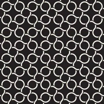 Vector seamless pattern. Monochrome wavy stripes background. Decorative geome Illustrazione stock