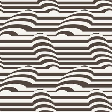 Vector seamless pattern of monohrome stripes Stock Illustration