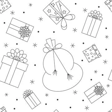 Vector seamless pattern. New Year and Christmas. Stock Illustration