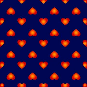 Vector seamless pattern with nice abstract hearts Stock Illustration