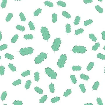 Vector seamless pattern with oak leaves 스톡 일러스트